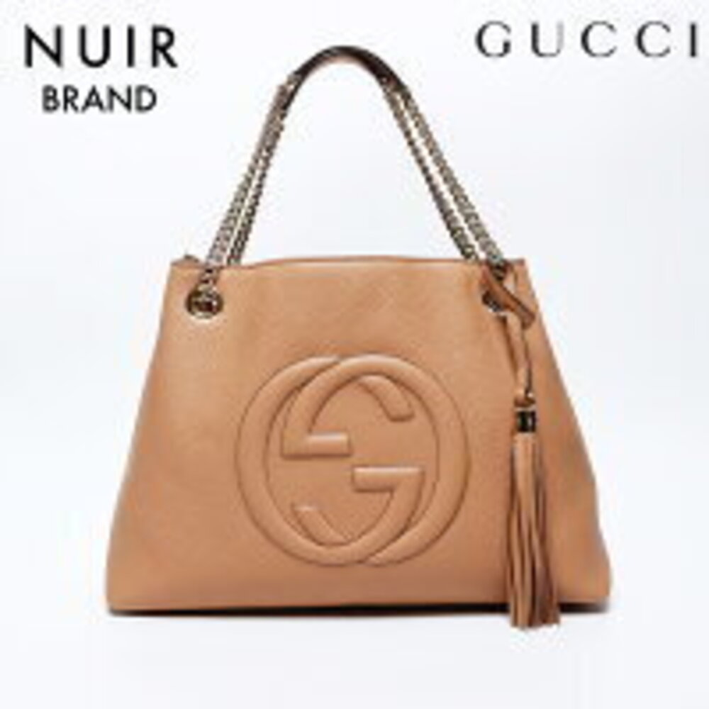 Gucci Soho Chain Shoulder Bag Beige